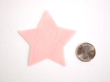 Craft Felt Light Pink 3 Inch Stars - 45pc