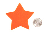 Craft Felt Orange 3 Inch Stars - 45pc