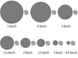 Gray Felt Circles (3/4 to 5 inch)