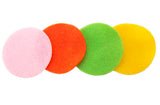 Light Green, Light Pink, Orange, Yellow Felt Circles Color Set (3/4 to 5 inch)
