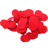 Red Stiff Felt Circles (1 to 5 inch)
