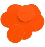 Orange Stiff Felt Circles (1 to 5 inch)