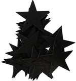 Stiff Black Felt Stars (1.5 to 3inch)