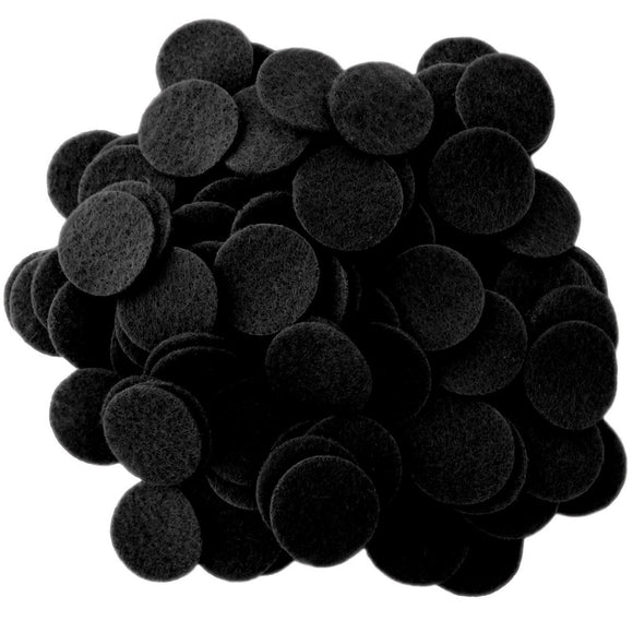 Black Felt Circles (3/4 to 5 inch)
