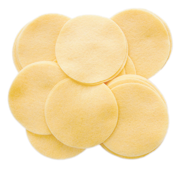 Buttercream Yellow Felt Circles (3/4 to 5 inch)