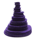 Dark Purple Felt Circles (3/4 to 5 inch)