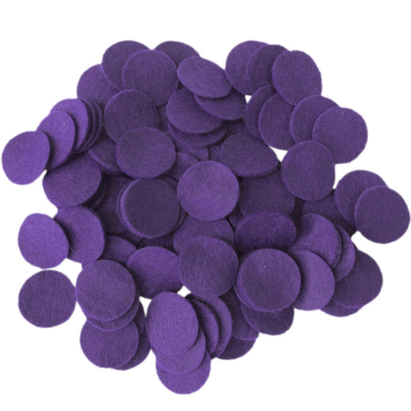 Dark Purple Felt Circles (3/4 to 5 inch)