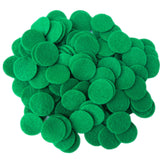 Green Felt Circles (3/4 to 5 inch)