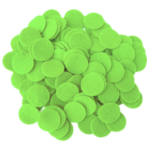 Light Green Felt Circles (3/4 to 5 inch)