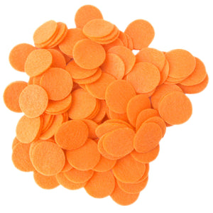Light Orange Felt Circles (3/4 to 5 inch)