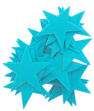 Light Blue Felt Star Stickers (1.5 to 3 Inch)