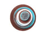 Charcoal Gray, Cocoa Brown, Turquoise Blue, White Felt Circles Color Set (3/4 to 5 inch)