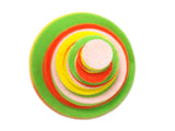 Light Green, Light Pink, Orange, Yellow Felt Circles Color Set (3/4 to 5 inch)