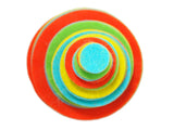 Light Green, Orange, Turquoise, Yellow Felt Circles Color Set (3/4 to 5 inch)
