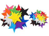 Mixed Color Assortment Felt Star Stickers (1.5 to 3 Inch)