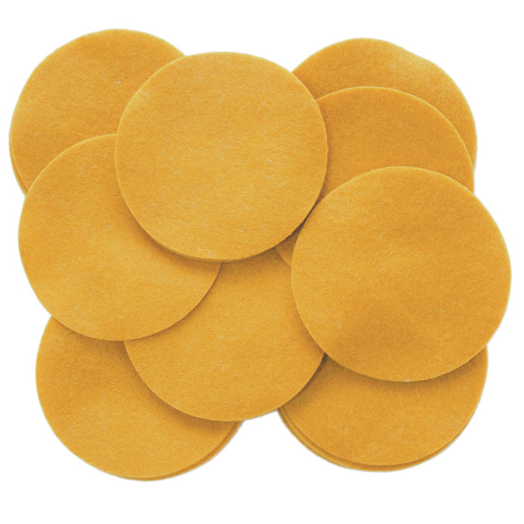 Mustard Yellow Felt Circles (3/4 to 5 inch)