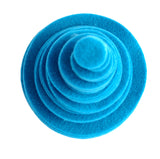 Neon Blue Felt Circles (3/4 to 5 inch)