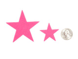 Stiff Pink Felt Stars (1.5 to 3inch)