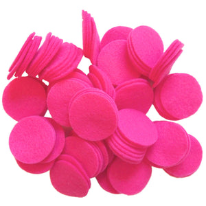 Pink Felt Circles (3/4 to 5 inch)