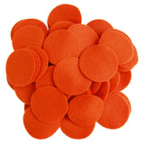 Pumpkin Orange Felt Circles (3/4 to 5 inch)