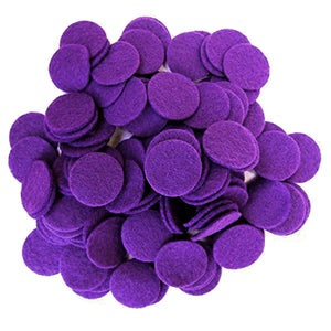 Purple Felt Circles (3/4 to 5 inch)