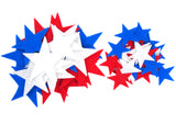Red, White & Blue Felt Star Stickers (1.5 to 3 Inch)
