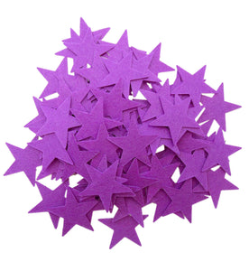 Purple Felt Star Stickers (1.5 to 3 Inch)