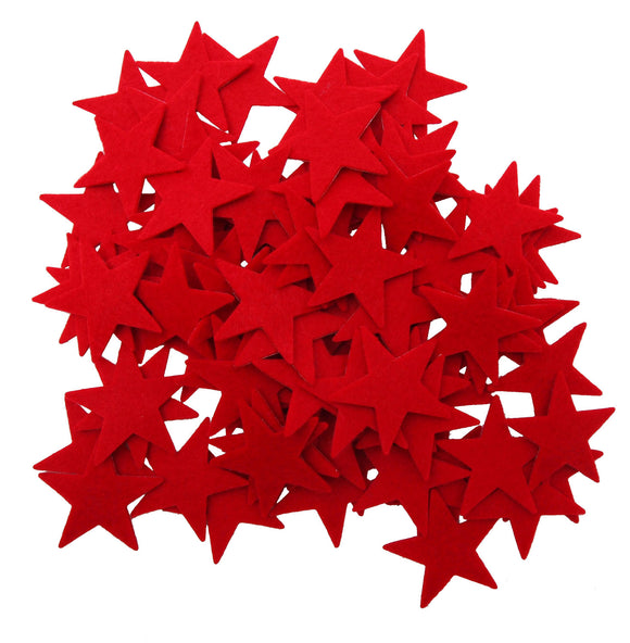 Red Felt Star Stickers (1.5 to 3 Inch)