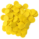 Yellow Felt Circles (3/4 to 5 inch)